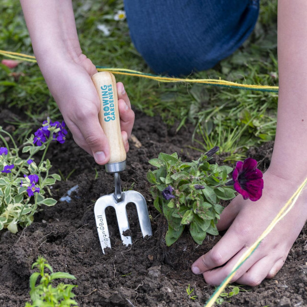 Handgabel aus Edelstahl | Griff aus FSC©-zertifiziertem Hartholz