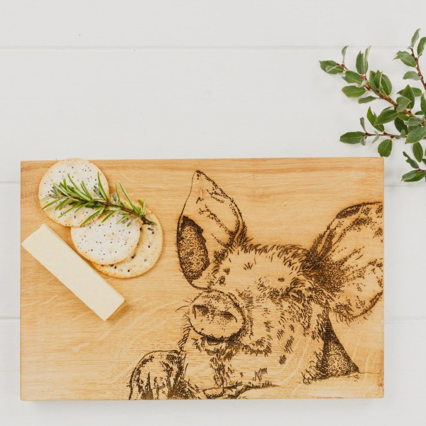 Smiling Pig | Schneide- & Servierbrett aus Eiche