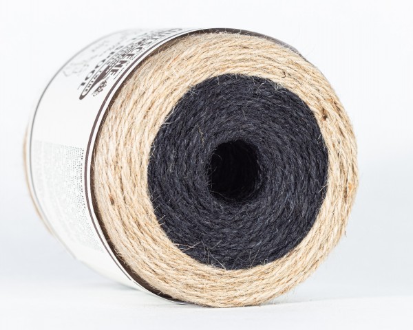 DUO-Jutespule Natur/Schwarz
