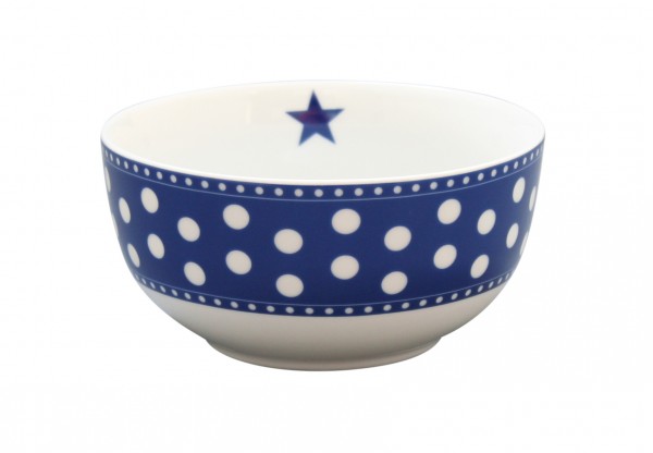 Krasilnikoff Happy Schale Punkte, dunkelblau