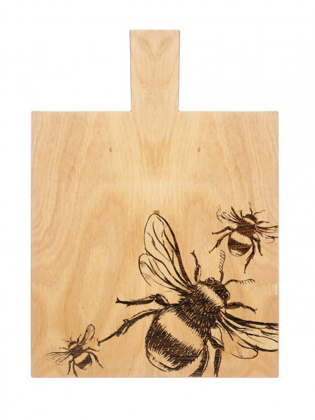 Medium Paddle aus Eiche, Motiv Biene