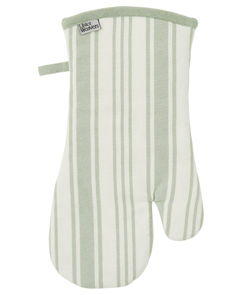 Ofenhandschuh von Ulster Weavers | mit salbeigrünen Streifen