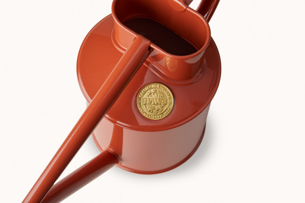 Haws Zimmergießkanne Pot Waterer 2 Pint von oben | Terracotta-Orange