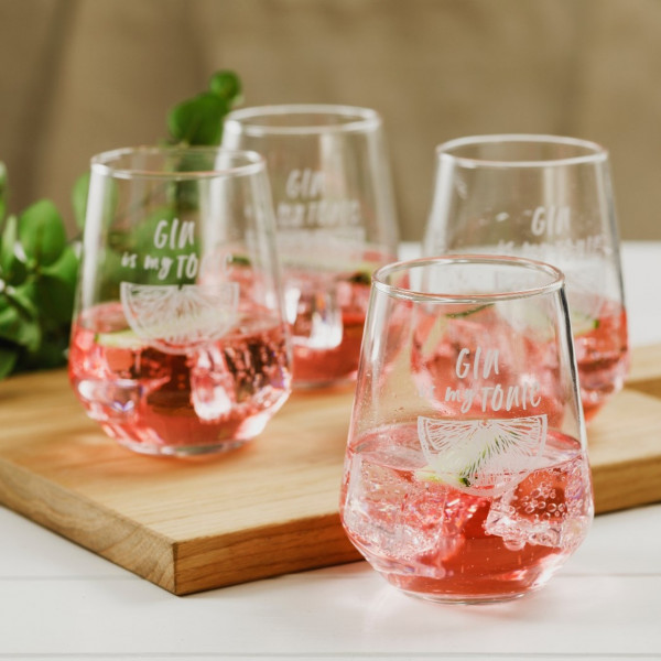 Gin is my Tonic | Longdrinkgläser, 4er-Set