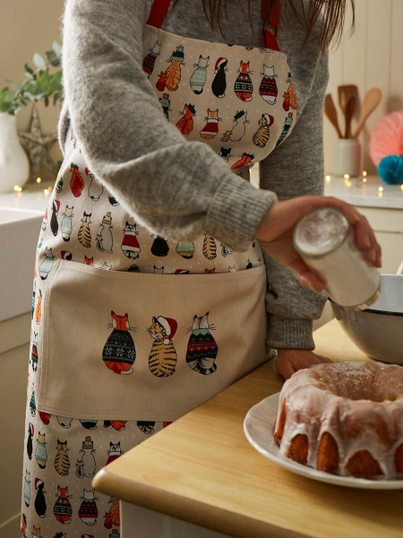 Ulster Weavers Weihnachtsschürze | Christmas Cats in Waiting