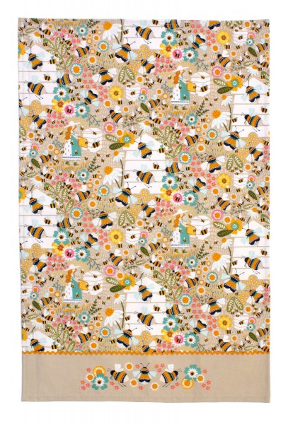 Baumwoll-Geschirrtuch Bienenfreundin