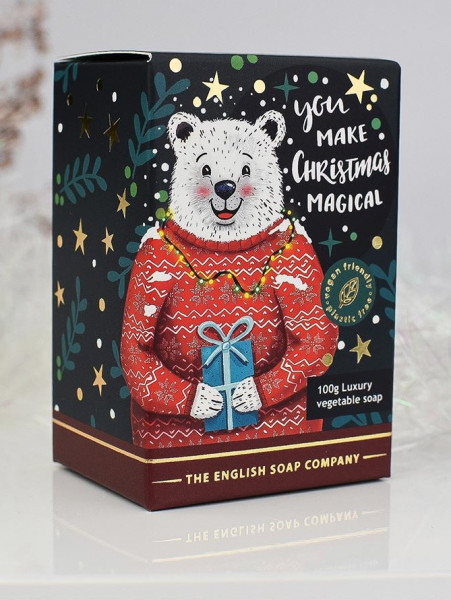 Geschenkseife Eisbär | "Du machst Weihnachten magisch!"