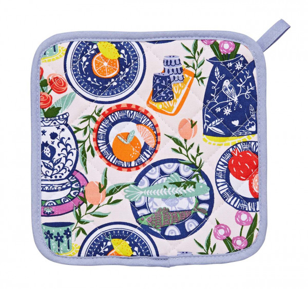 Topflappen Mediterrane Teller, von Ulster Weavers