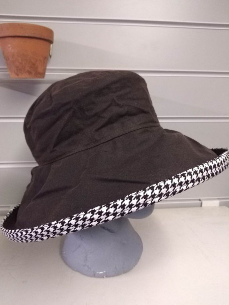 Heritage Hut mit breiter Krempe, Hahnentrittmuster, von Bradley's