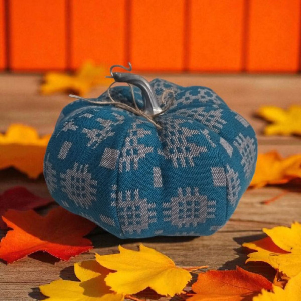 Stoffkürbisse | Design Walisisch - Blaugrün