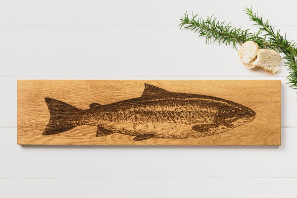 Lachs | Großes Servierbrett aus Eiche