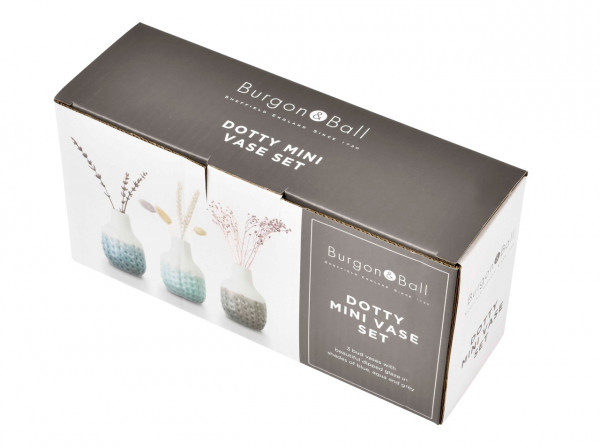 3er-Pack Mini-Vasen 'Dotty'