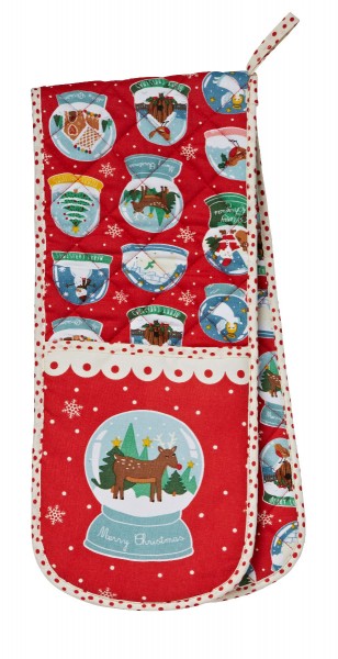 Backofenhandschuh 'Schneekugeln'