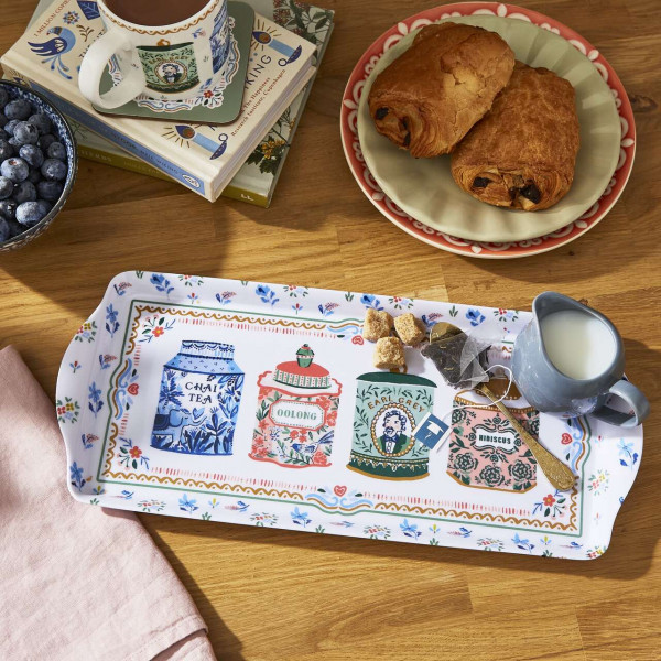 Schmal, aber lang: Serviertablett Teedosen - Tea Tins | von Ulster Weavers