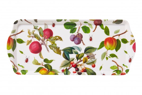 Schmales, langes Serviertablett mit RHS-Design 'Fruits', von Ulster Weavers
