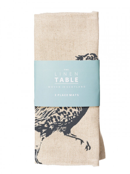 Tischset - 2 Stück | Leinen 50/50 | Motiv Fasan