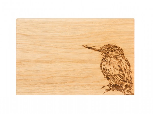 Eisvogel | Schneidebrett aus Eiche