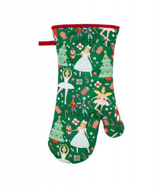 Weihnachtlicher Ofenhandschuh Nußknacker