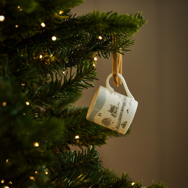 Weihnachtsschmuck | Mini-Tasse | Design Snowy Cottage | von Sophie Allport