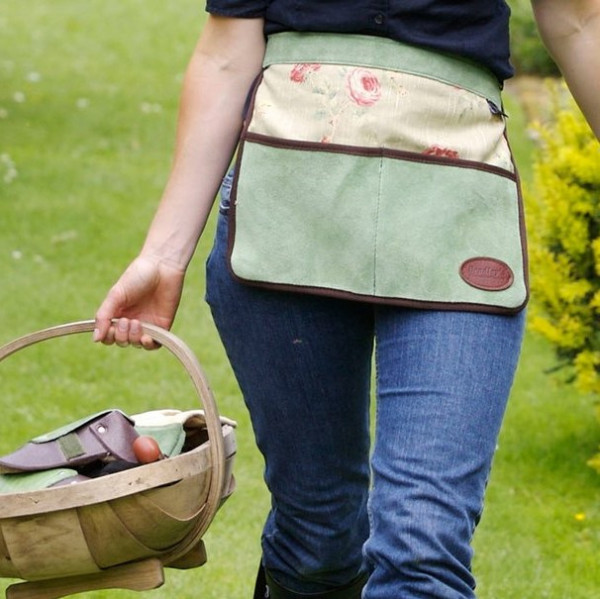 Garten-Halbschürze Rauleder & Leinen, von Bradley's