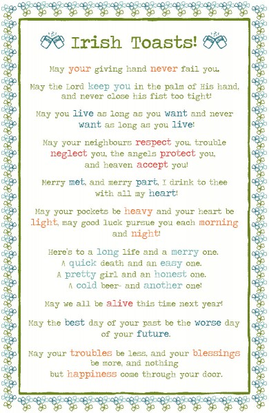 Baumwoll Geschirrtuch 'Irish Toasts'