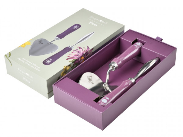 Sommeraster Präsentbox | Herzförmige Pflanzschaufel & Dibber | geöffnet