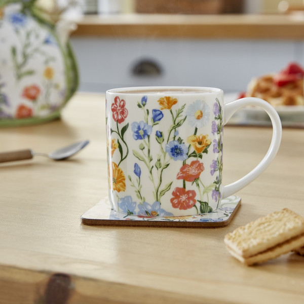 Tasse und Untersetzer Bauerngarten - Cottage Garden | von Ulster Weavers