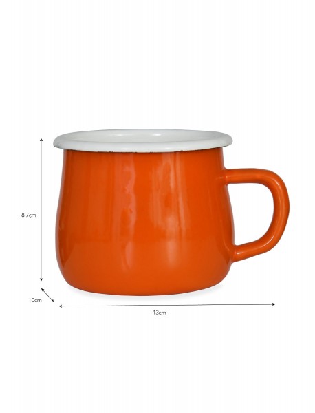Big rounded Mug in Orange, von Garden Trading