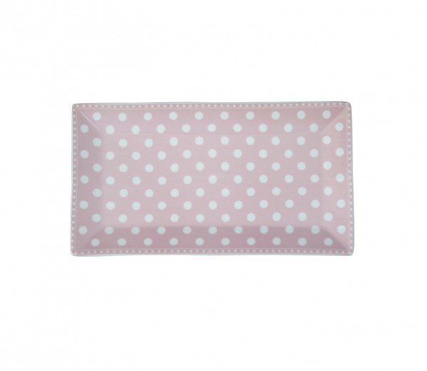 Servierplatte Punkte, rosa - von Krasilnikoff
