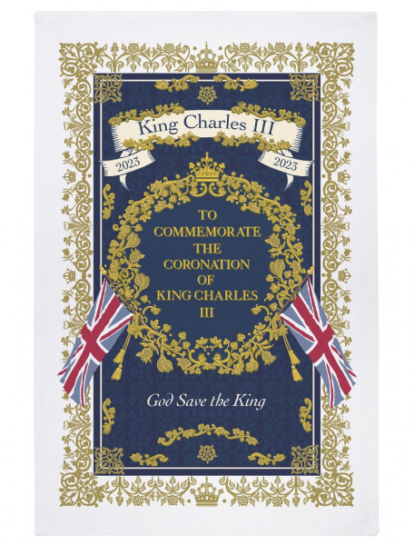 Gedenk-Geschirrtuch König Charles III - Krönung