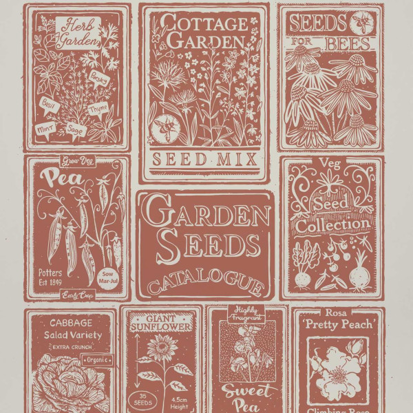 Garden Seeds Catalogue | Geschirrtuch 100% Baumwolle | von Ulster Weavers