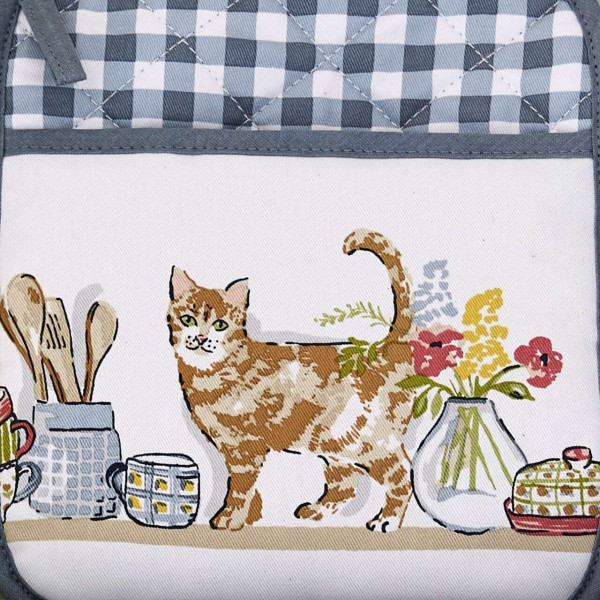 Topflappen von Ulster Weavers | die Vorderseite | Samtpfoten in der Speisekammer