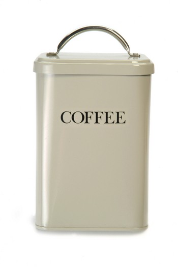 Kaffeedose aus Metall - in dunklem oder hellem Grau