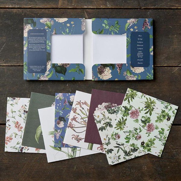 Grußkarten mit passenden Umschlägen | Blumenmotive der Vier Jahreszeiten | von Kouststrop & Co.