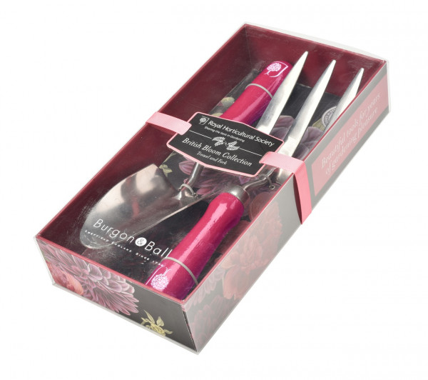 Präsentbox British Bloom, Handschaufel & Grabegabel