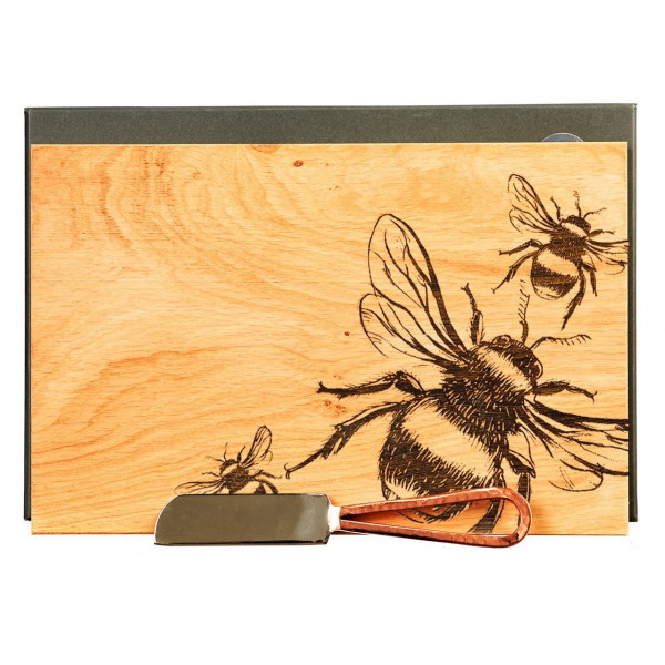 Käsebrett & Käsemesser | Motiv Bienen