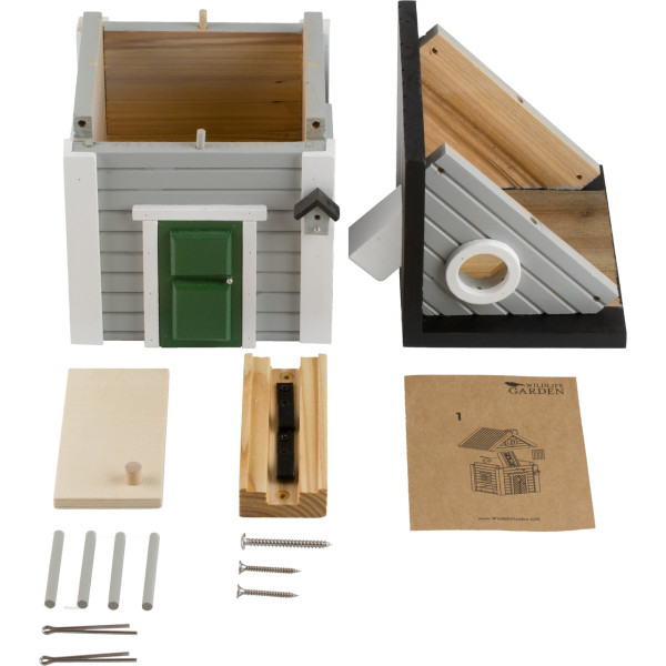 Vogelhaus | 2 in 1 | Graue Villa | Das ist alles dabei