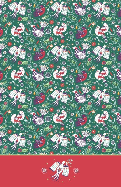 Ulster Weavers Weihnachts-Geschirrtuch 'Folk Birds'