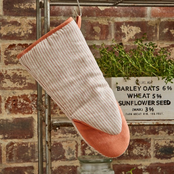 Entenschnabel-Ofenhandschuh 1880 Linen Range Koralle, von Ulster Weavers