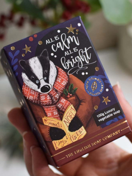 Festliche Seife Dachs | "Alles ist still, alles leuchtet!"