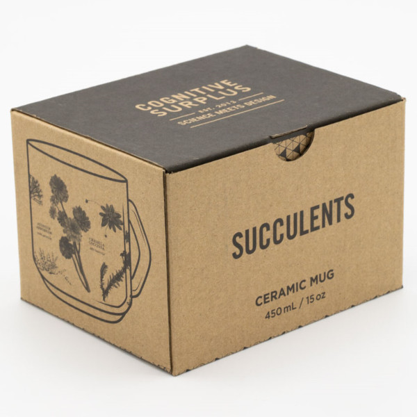 Sukkulenten | Große Keramiktasse von Cognitive Surplus | Die Verpackung