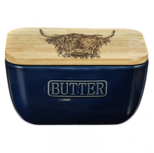 Highland Cow | Butterdose blau