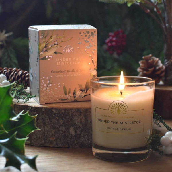 Duftkerze im Glas | Unter dem Mistelzweig | Passionsfrucht, Vanille und Toffee