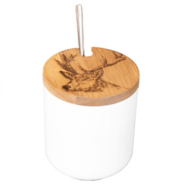 Hirsch | Marmeladentopf mit Löffel