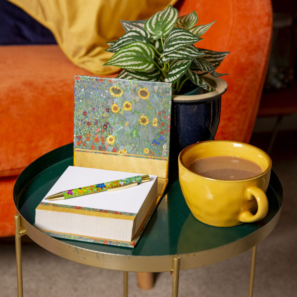 Papeterie aus England | Notizblock Gustav Klimt - Bauerngarten