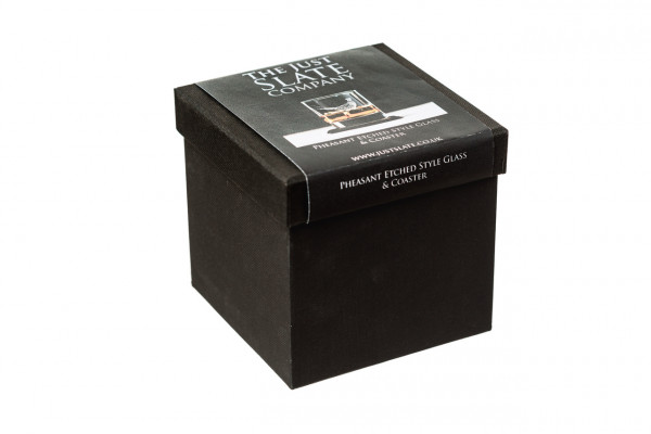 Fasan | Tumbler-Glas & Untersetzer | Präsentbox