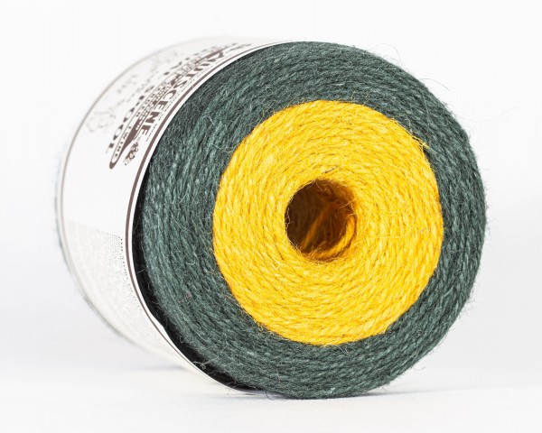 DUO-Jutespule Safran/Grün