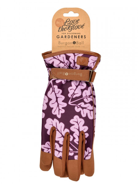 Love the Glove Gartenhandschuhe Oak Leaf, lila, Größe M/L