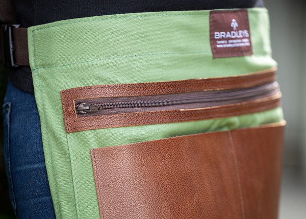 Gartenschürze von Bradley's Leder u. Leinen mit Reißverschluss