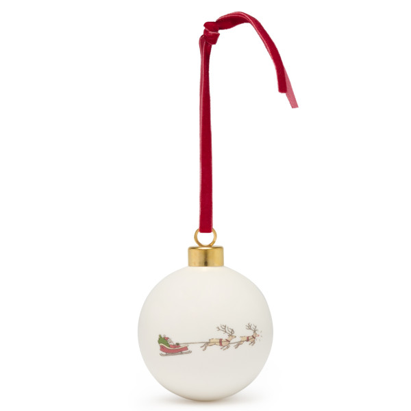 Christbaumkugel | aus Fine Bone China Porzellan | Design Father Christmas | von Sophie Allport